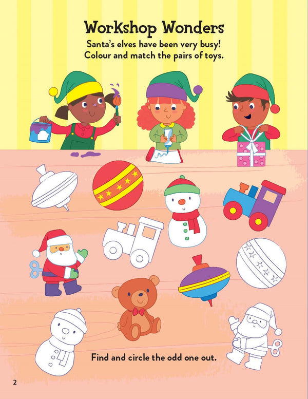 Santa & Friends Festive Elves Puffy Sticker Book