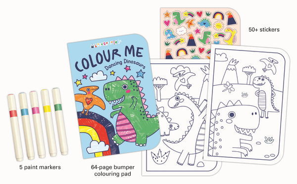 Markerific Jr. - Colour Me Carry Case - Dancing Dinosaurs