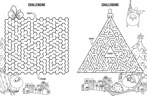 Colouring and Mazes - Xmas
