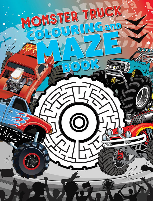 Colouring and Mazes - Monster Trucks