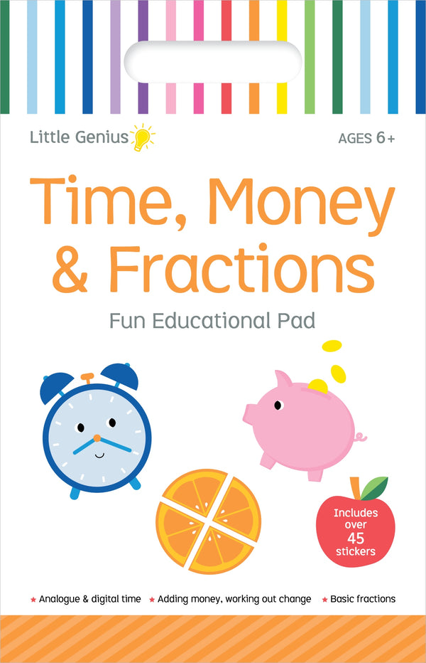 Little Genius Vol. 2 - Small Activity Pad - Time, Money & Fractions