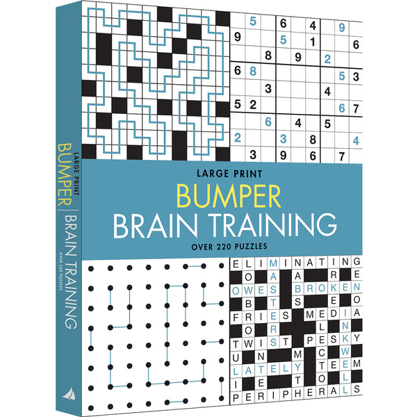 Large Print Bumper Puzzle Book - Brain Training (blue banner)