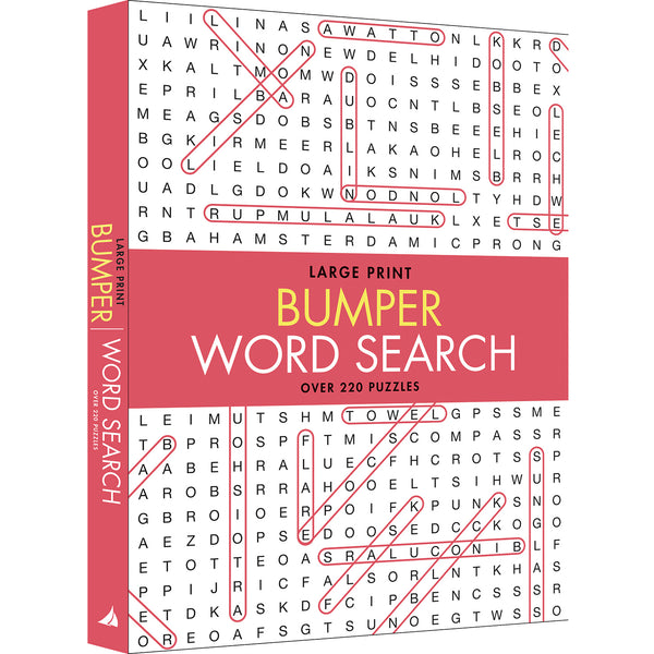 Large Print Bumper Puzzle Book - Word Search (orange banner)