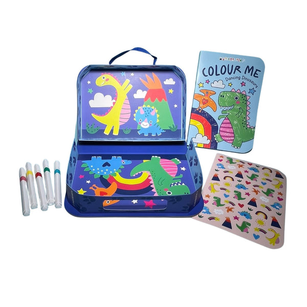 Markerific Jr. - Colour Me Carry Case - Dancing Dinosaurs