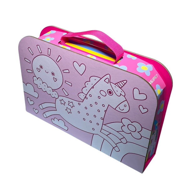 Markerific Jr. - Colour Me Carry Case - Upbeat Unicorns