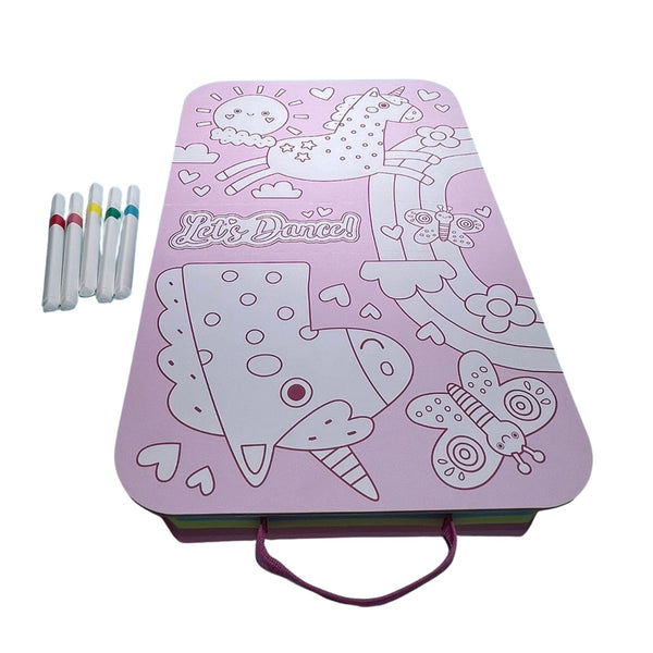 Markerific Jr. - Colour Me Carry Case - Upbeat Unicorns