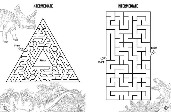 Colouring and Mazes - Dinosaur