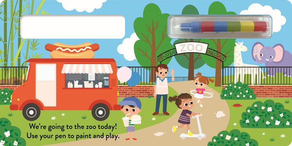 Magic Painting Board Book - At the Zoo