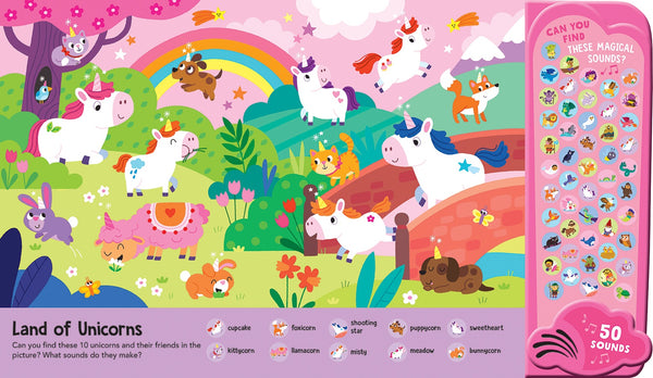 Look and Find - 50-Button Mega Sound Book - Unicorns & Mythical Creatures