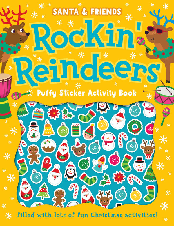 Santa & Friends Rockin' Reindeers Puffy Sticker Book