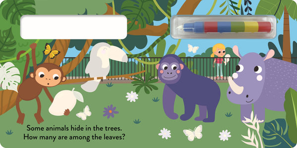 Magic Painting Board Book - At the Zoo