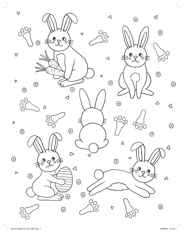 Gem Sticker Colouring Book - Easter