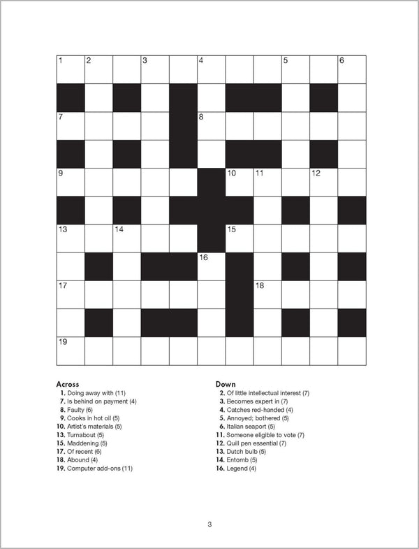 Large Print Bumper Puzzle Book - Brain Training (blue banner)