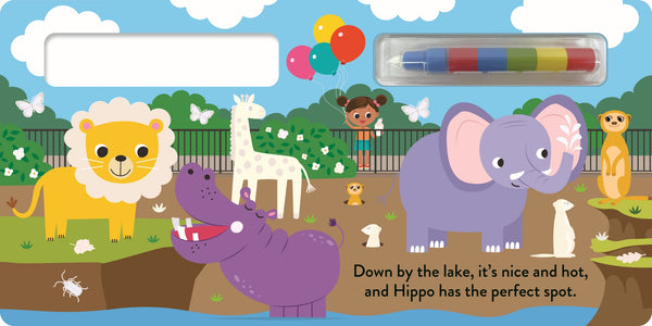Magic Painting Board Book - At the Zoo