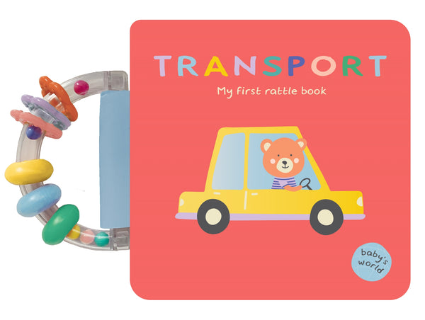 Baby's World - Rattle Handle Board Book - Vehicles