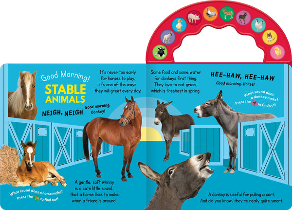 10-Button Carry Along Sound Book - Good Morning! On the Farm