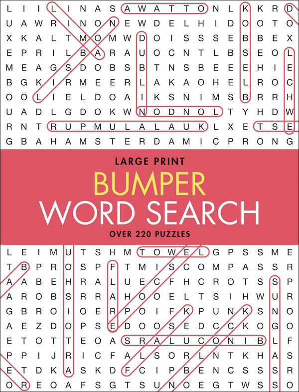 Large Print Bumper Puzzle Book - Word Search (orange banner)
