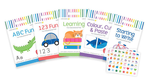 Little Genius Vol. 2 - 5-Pack of Activity Pads - Age 3-4