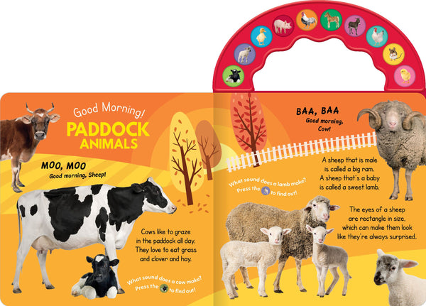 10-Button Carry Along Sound Book - Good Morning! On the Farm
