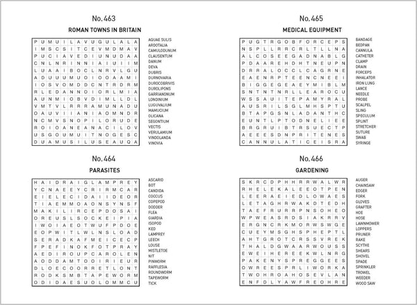 500 Puzzles Book - Word Search - Aqua & Blue Geometric