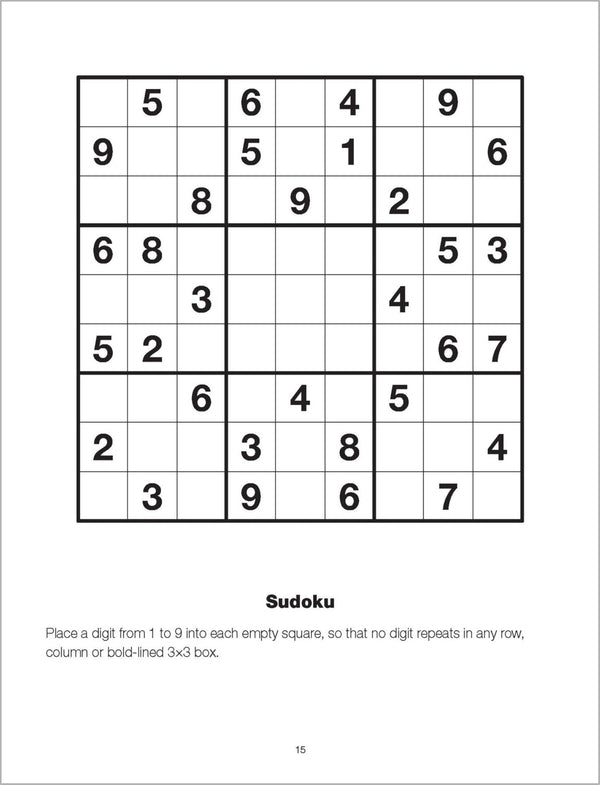 Large Print Bumper Puzzle Book - Brain Training (blue banner)