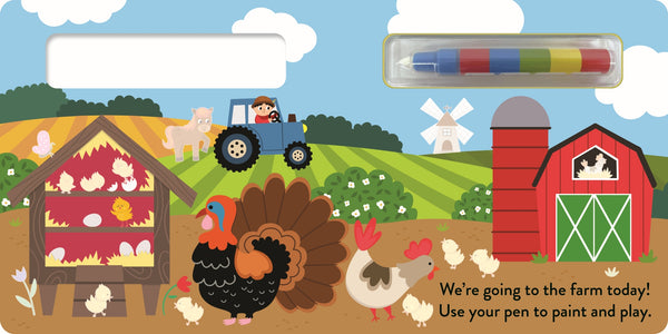 Magic Painting Board Book - On the Farm