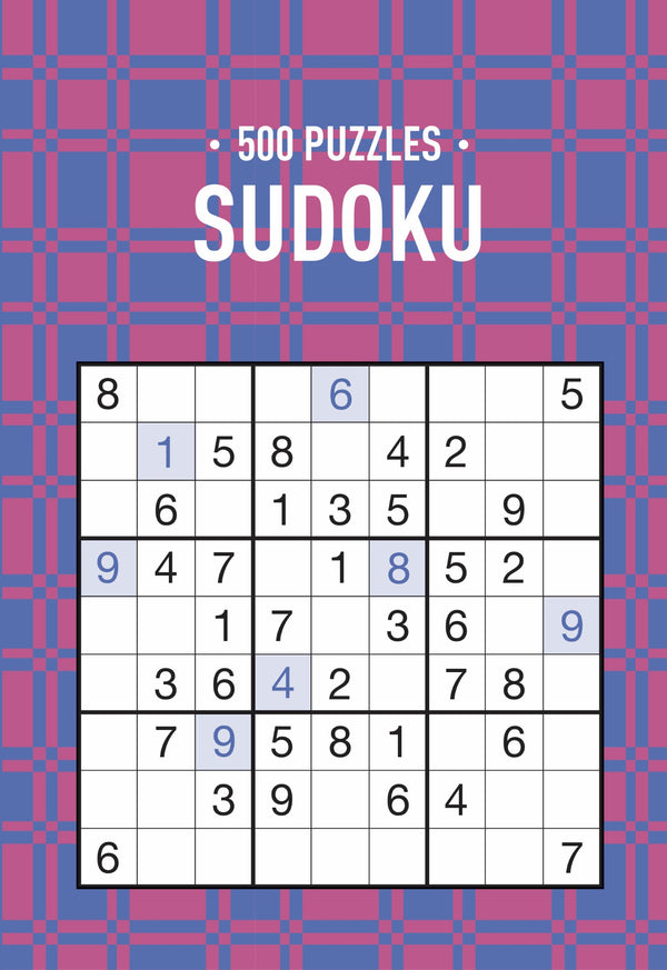 500 Puzzles Book - Sudoku - Blue & Red Geometric