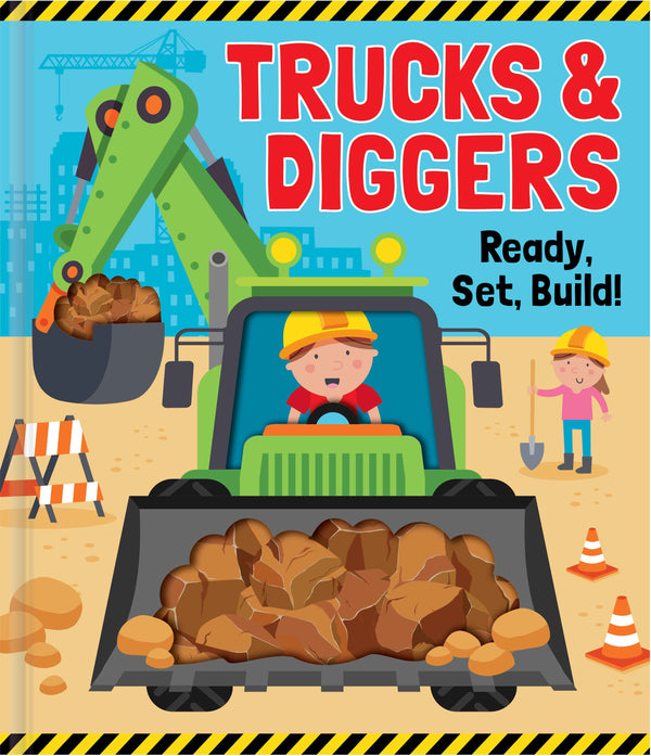 Trucks & Diggers - Peek Through Picture Book