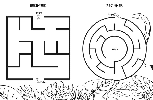 Colouring and Mazes - Dinosaurs