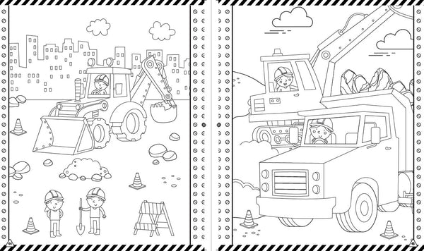 Trucks & Diggers - Sticker Art and Colouring Book