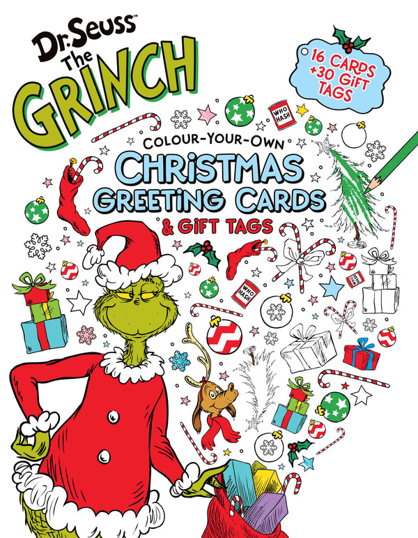 Dr Seuss - Colour Your Own Greeting Cards & Gift Tags Book The Grinch