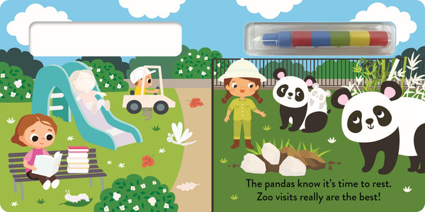 Magic Painting Board Book - At the Zoo