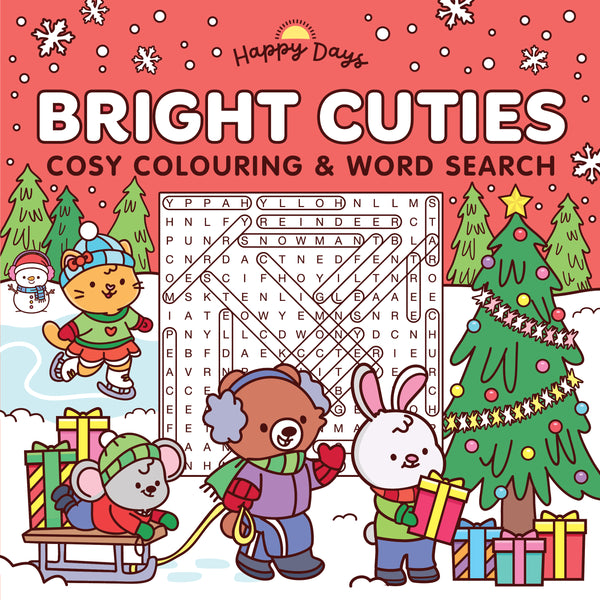 Happy Days - Bright Cuties Cosy Colouring & Word Search Book