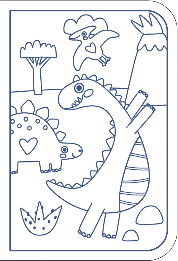 Markerific Jr. - Colour Me Carry Case - Dancing Dinosaurs