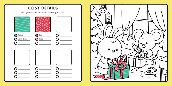 Happy Days - Cosy Christmas Advent Colouring Book (Hardback Edition)