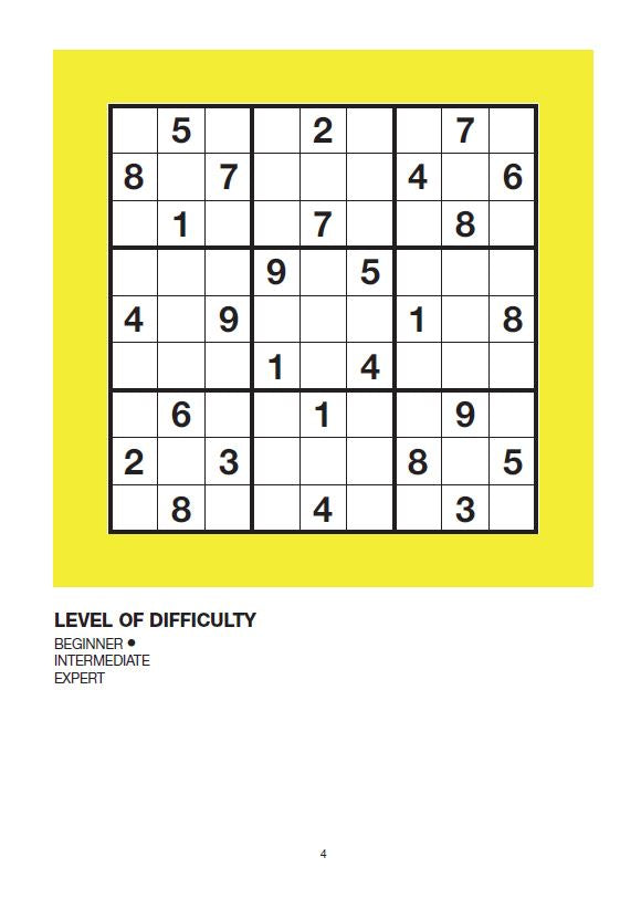 Colour Block Sudoku (Yellow)