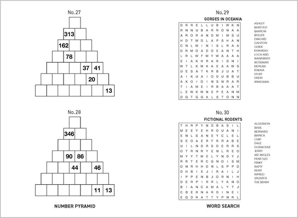 500 Puzzles Book - Brain Training - Pink & Orange Geometric