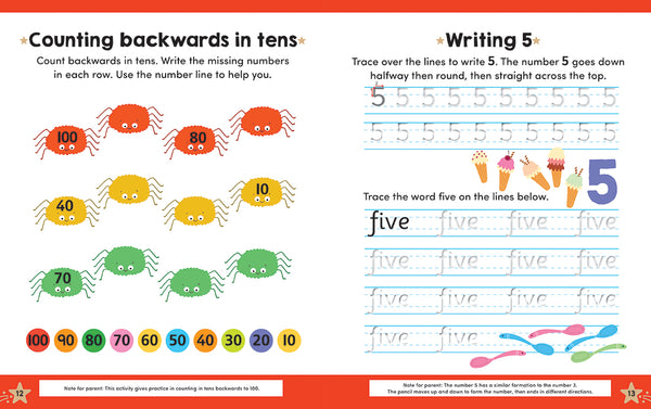 Gold Stars Vol. 3 - Fading Ink Magic Tracing Book - First Maths