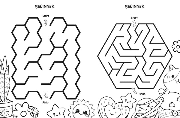 Colouring and Mazes - Kawaii