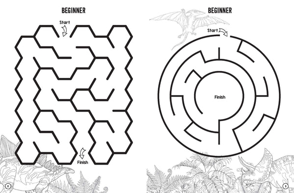 Colouring and Mazes - Dinosaur