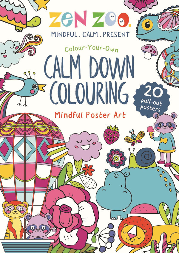 Zen Zoo - Mindful Poster Art - Calm Down Colouring