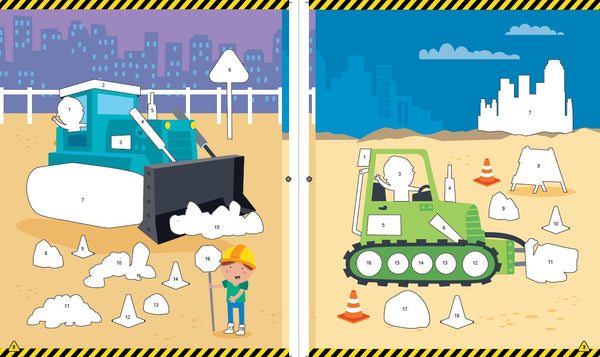 Trucks & Diggers - Sticker Art and Colouring Book