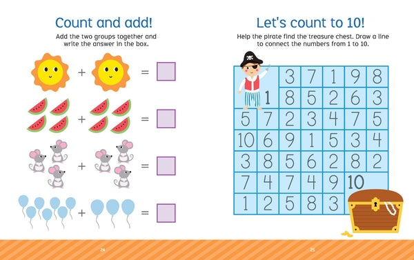 Little Genius Vol. 2 - Fading Ink Magic Tracing Book - First Maths