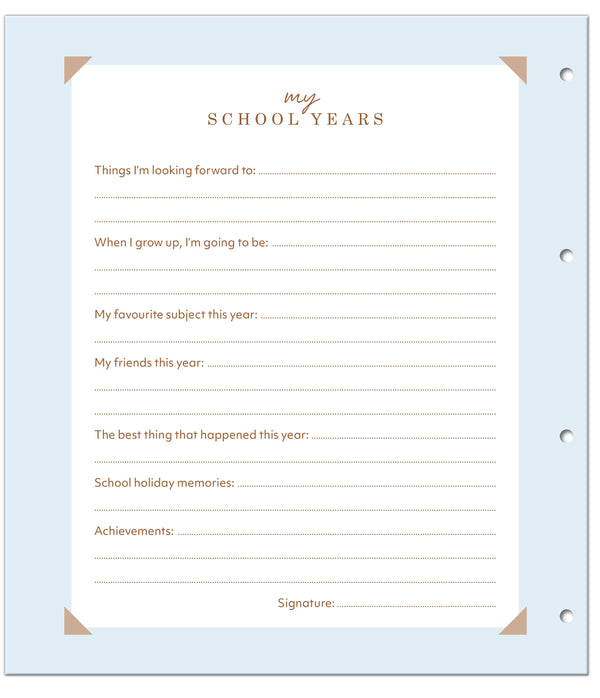 My School Years Journal