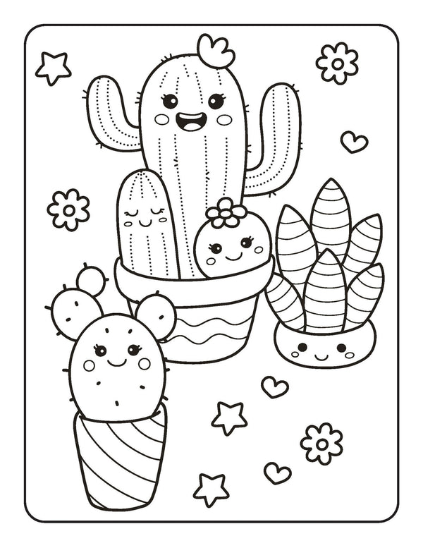 Kawaii - Gem Sticker Colouring Book