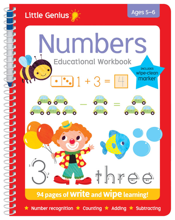 Little Genius Write and Wipe Bind Up - Numbers