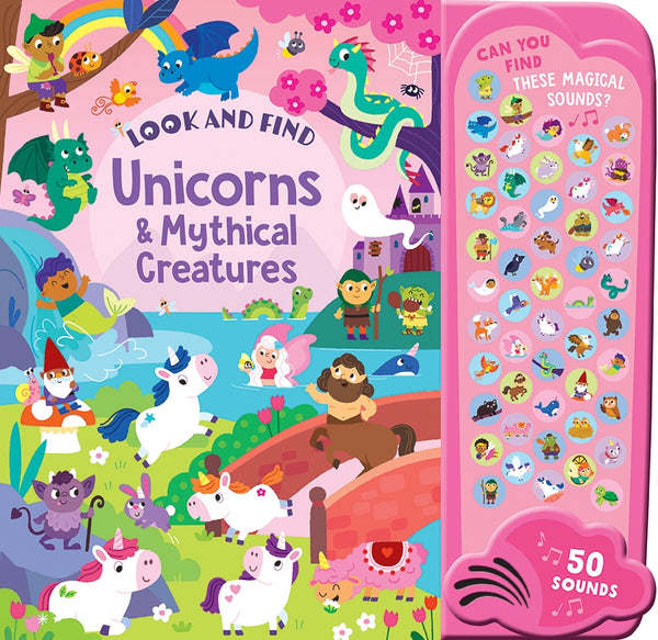 Look and Find - 50-Button Mega Sound Book - Unicorns & Mythical Creatures