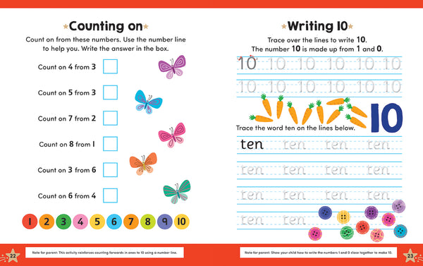 Gold Stars Vol. 3 - Fading Ink Magic Tracing Book - First Maths