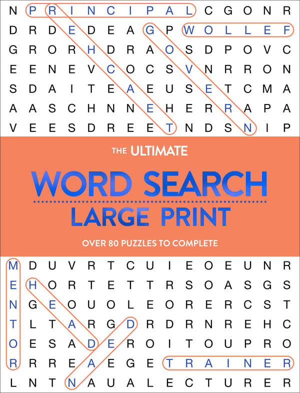 Large Print Puzzle Book - Word Search - Orange