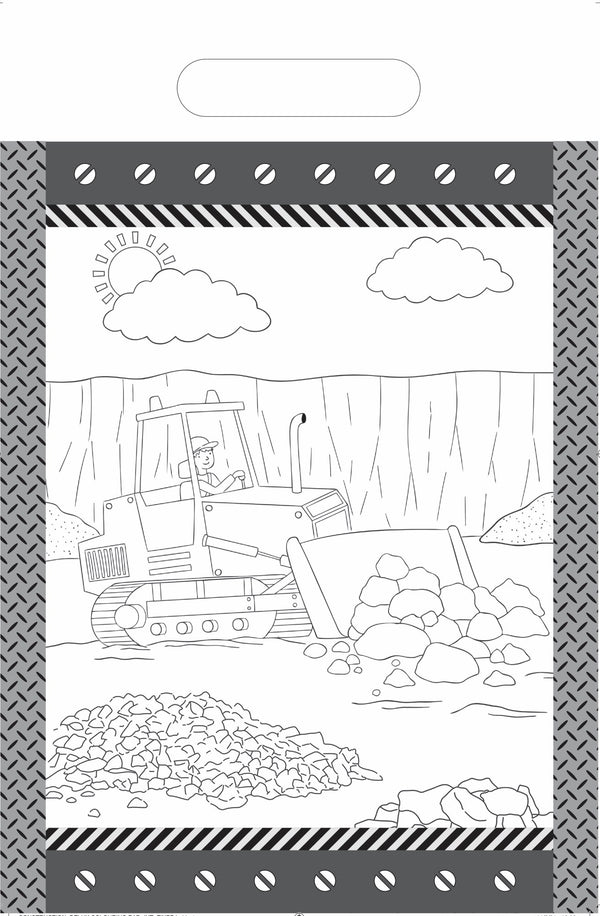 Deluxe Colouring Pad - Construction (A4)